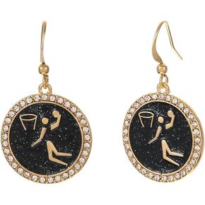 Madison Tyler Sport Earrings for Women | Medal Earrings Collection for Women | Olympic Medal Dangling Fish Hook Earrings