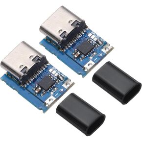 Meccanixity 2 Pack Type-C USB-C 15V Type C Female Socket Shell Models Dection Desect