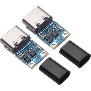 Meccanixity 2 Pack Type-C USB-C 9V Type C Female Socket Shell Models Dection Desect