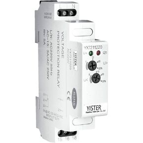 YISTER YX7211 Single-phase Voltage Control Monitoring Relay Over and Under voltage Protection adjusted separately 20% with LED 50/60Hz 220V