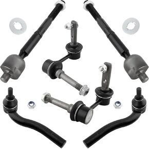 6Pcs Front Suspension Kit Inner & Outer Tie Rod End Stabilizer Sway Bar End Link Fit For Lexus GS300 1998-2005, GS400 1998-2000, GS430 2001-2005 Replace# K90675 K90679 ES80585 ES80584 EV80600