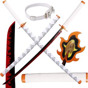 Demon Slayer Sword Sharp Real Metal Handmade Katana,41 inches 1060 high Carbon Steel,Battle Ready Samurai Swords Full Tang