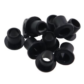 10PCS Inside Diameter 6mm Silicone Rubber Products Black T Rubber Hollow Washers Seal Protection Flexible Hole Plug for Cable Ducts