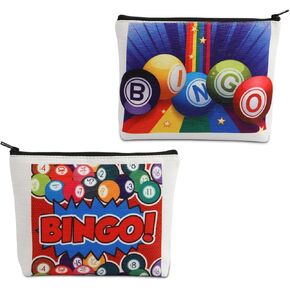 CMNIM Bingo Lover Gift Funny Bingo Gifts Bingo Makeup Bag Cosmetic Bag Bingo Player Gifts Bingo Game Gifts Travel Organizer Case (202347 bingo bag one)