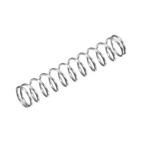 uxcell Compression Spring,304 Stainless Steel,5mm OD,0.5mm Wire Size,15mm Compressed Length,25mm Free Length,5.9N Load Capacity for Home Projects, Silver Tone, 10pcs