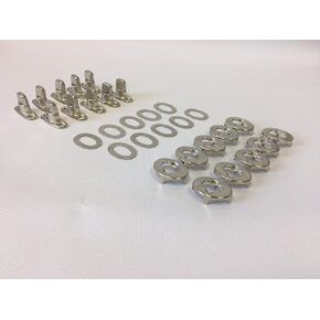 Turn Button Eyelet and Stud, Common Sense Fasteners, 10 Piece Set, Marine Grade Nickel Plated Brass, Dot Brand