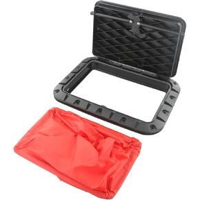 Boats Square Hatch, Marine Access Square Hatch with Lock Hatch Include Waterproof Red Bag for Boats Kayaks