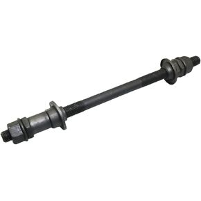 190mm Black Bicycle Multiple Speed ​Rear Hub Axle 26 TPI Hub Shaft Conical Lock Nut Washer Kit