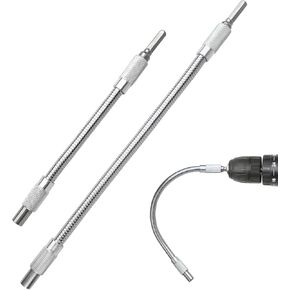 Flexible Drill Bit Extension Set – 7.9" & 11.8" Screwdriver Extender for Tight Spaces, Car Repairs, Furniture Installation, General Tool Use, DIY Home Improvement Projects, Drill Compatible