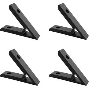 TAODAN 4PCS Angle Bracket Connector Fitting 45 Degree Industrial Aluminium Profile Angle Connector Fitting for Architectural Frames 3D Printers Numerical Control Routers Cutting Machines Black