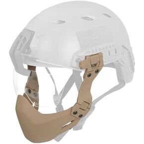 Rail Mounted Lower Face Shield for Tactical Helmets