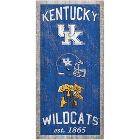 لافتة التراث من Fan Creations NCAA Kentucky Wildcats للجنسين جامعة كنتاكي، لون الفريق، 6 × 12
