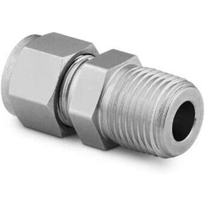 SWAGELOK SS-600-1-6 3/8 in. Tube OD X 3/8 in. Male NPT, Tube Fitting, Male Connector, Stainless Steel