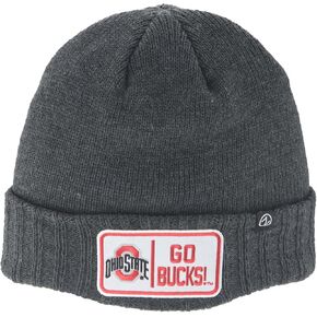 ZHATS Standard NCAA Officially Licensed Beanie Hat Ranger Patch Defer Charcoal, Grey, One Size