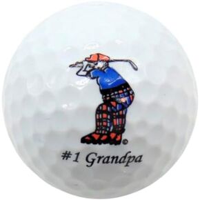 Westmon Works Grandpa Golf Ball Birthday or Fathers Day Novelty Golfing Present for #1 Grandfather Golfer