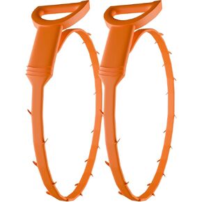 Drain Snake - Multi-Tooth Drain Clog Remover for Bathroom & Kitchen - Flexible Barbed Drain Cleaner Tool for Hair & Debris - Easy to Use Plumbing Snake drain auger for Sinks, Bathtubs (2 Pack)