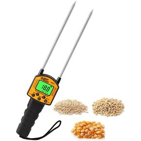 Portable Hay Meter,Grain Humidity Meter,Digital LCD Display Grain Moisture Meter for Wheat Corn Rice Peanut Soybean with Non Slip Handle