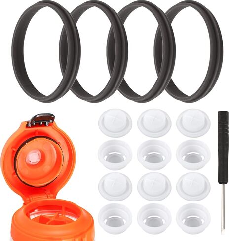 10pcs صمامات استبدال غطاء وحشية لزجاجة ماء Gatorade GX 30oz وزجاجة الضغط 32 أوقية ، أعلى زجاجة صمامات إدراج بلاستيكي وأختام مطاط in Saudi Arabia