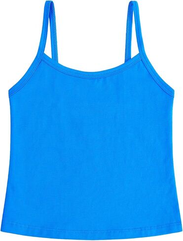 QBK 2T-12Years Girls Camisole Tank Tops Cotton Tagless Cami Sleveless Spaghetti undershirts for Gymnastics Dancewear in Kuwait