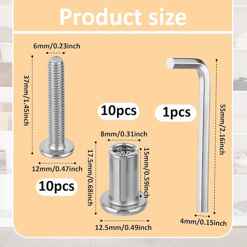 21 قطعة M6x35mm عرافة محرك المقبس غطاء البراغي الفضة استبدال مسامير الحزام مع ألين وجع الأثاث موصل البراغي برميل المكسرات مجموعة متنوعة للأثاث السرير خزانة خزانة حقائب جلدية حزام in Kuwait