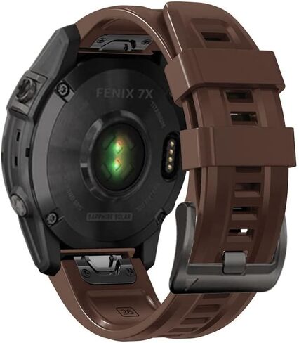 حزام بديل QuickFit 0.9 بوصة (22 مم) لـ Garmin Fenix ​​7 Pro Solar/Approach S70 47 مم/Forerunner 965 حزام سيليكون حزام بديل مقاوم للماء ناعم لـ Garmin in Kuwait
