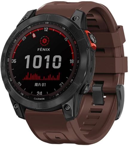 حزام بديل QuickFit 0.9 بوصة (22 مم) لـ Garmin Fenix ​​7 Pro Solar/Approach S70 47 مم/Forerunner 965 حزام سيليكون حزام بديل مقاوم للماء ناعم لـ Garmin in Kuwait
