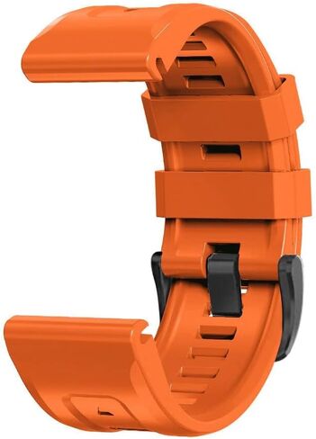 QuickFit 0.9 inch (22 mm) Band Replacement for Garmin Fenix 7 Pro Solar/Approach S70 47mm/Forerunner 965 Strap Silicone Strap Soft Waterproof Replacement Band for Garmin in Saudi Arabia