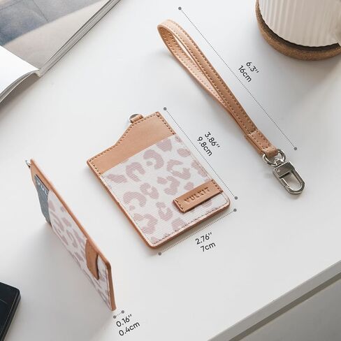 VULKIT Small Wallet for Women with Wrist Strap, RFID Leather Credit Card Holder Slim Wristlet Keychain with Wallet, Mini Thin Wallet for Women in Kuwait