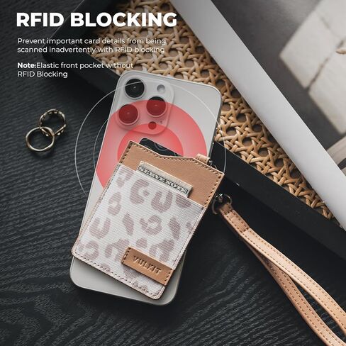 VULKIT Small Wallet for Women with Wrist Strap, RFID Leather Credit Card Holder Slim Wristlet Keychain with Wallet, Mini Thin Wallet for Women in Kuwait