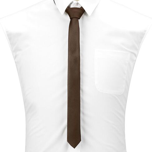 ربطات عنق رجالية رفيعة من DecTwig، ربطات عنق رسمية بلون واحد، مقاس 1.58 بوصة (4 سم) ربطات عنق سوداء رفيعة مخططة رفيعة للرجال in Kuwait