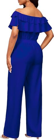 Sexy Jumpsuits for Women Elegant Off The Shoulder Business Long Straight Pants Party Jumpsuit in Kuwait