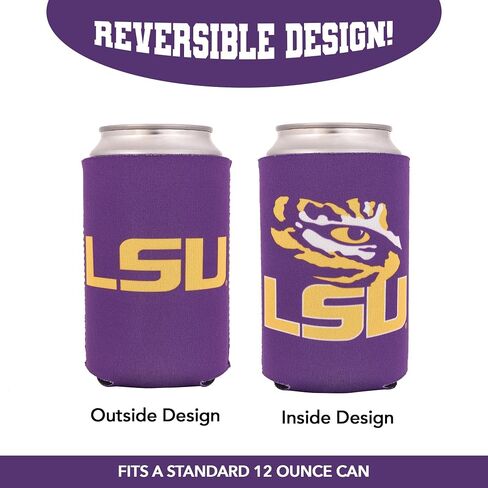 Desert Cactus Louisiana State University Can Insulator LSU Beverage Cooler 2 Pack Foam Beverage Holder Tigers Geaux (2 Pack Can) in Saudi Arabia