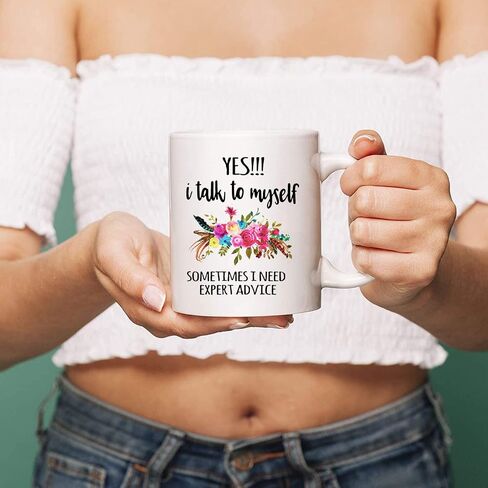 مضحك قهوة القدح ، نعم أنا أتحدث مع الهدايا الساخرة ، أفضل صديق للأصدقاء ، العائلة ، زملاء العمل ، عيد ميلاد ، عيد الميلاد ، هدية المهنة ， أكواب للرجال ، كأس السيدات ، 11 أوقية مكبرة الجدة in Saudi Arabia