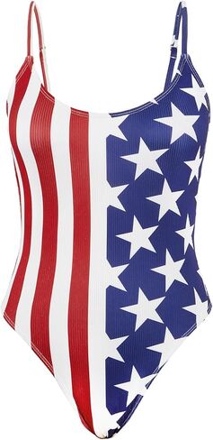 American Trends One Piece Swimsuit Women Swim Suits for Women 2024 Ribbed Open Back Bathing Suit Sexy Slimming Swimsuit in Kuwait