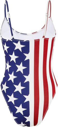 American Trends One Piece Swimsuit Women Swim Suits for Women 2024 Ribbed Open Back Bathing Suit Sexy Slimming Swimsuit in Kuwait