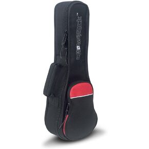 Crossrock Soprano Ukulele Bag with 10mm padded and Padded Strap in Black&Red (CRSG106SUBR)