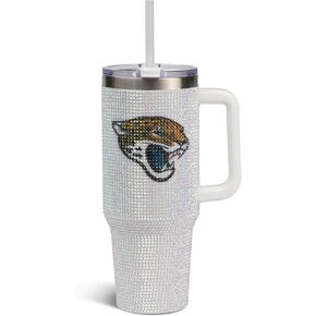 شركة الذاكرة 40oz White Bling Game Day Tumbler
