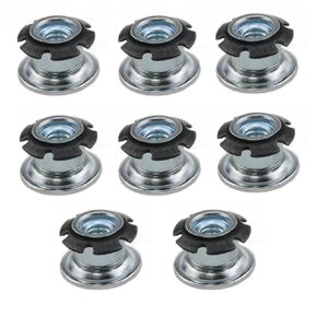 1/4-20 "Shrapnel Nut Metal Threaded Insert Tube Insert Wheel Insert Helical Threaded Insert Round Nut Star Nut RV Ladder Parts 8PCS