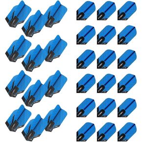 Winmau Slim Prism Alpha Black & Blue Extra Thick Dart Flights - 10 Sets per Pack (30 Dart Flights in Total)
