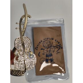 Joying Violin alloy material full diamond shining hair claw clip. Violin music gift.