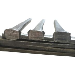 2.5"- CUT COMMON NAILS - Metallic Color - Antique rustic restoration accent nails for hanging, furniture, cabins, shutters & flooring – Decorative clavos nails – Distinct SQUARE HEAD Nail – 2.5 in