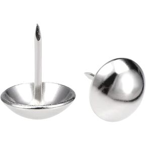 30mm Silver Antique Upholstery Nails, Round Large-Headed Nail, Furniture Tacks for Furniture Cork Board Wooden Furniture Decorative DIY Projects 20Pcs (Silver, 1-3/16")