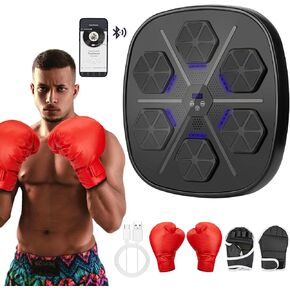 Lntelligent Music Boxing Machine, Music Boxing Machine for Adults, Wall Mounted Coach Boxing Mat, Wall Target Boxing Equipment, Home Indoor and Gym