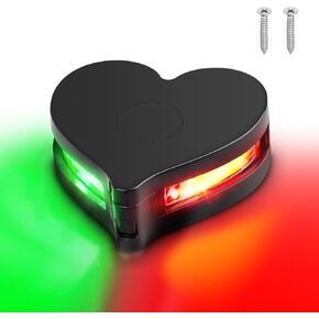 Linkstyle Marine LED Boat Navigation Lights, 2NM Red Green Bow Light, 12V LED Boat Marine Bow Light for Skiff Yacht