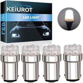 Keiurot BA15D 90 1004 Led Bulb for Boat Navigation Lights Anchor Light Stern Light, Boat Lights Bow and Stern, Marine Navigation Lights for Boats Led White DC 12V, 4Pack