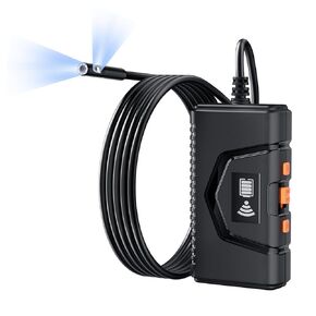 Dual Lens Endoscope Camera with Light, 1080P HD Wireless Borescope Camera 5.5mm IP67 Waterproof Drain Pipe Cameras Plumbing Inspection Camera Snake Camera with Light for iOS Android Phone
