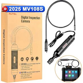 Autel MaxiVideo MV108S Inspection Camera - 8.5mm Diameter, Imager USB Endoscope with Light, 1920x1080 HD 2MP Borescope for Autel Scanner & PC, Upgraded Waterproof Inspection Camera and Cable USB