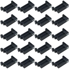 20PCS Black DIN Rail Mounted Terminal Block End Plugs Screw Type Clamp Plastic Rail Fixing for Household Appliances Electronic Circuits Machines