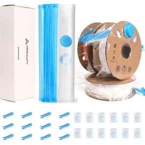 Creality 3D Printer Filament Storage Bags, 12 PCS Reusable 35x35 cm Filament Vacuum Storage Bags for 1kg 3D Filament Storage, Dustproof & Moisture-Proof Filament Bags for ABS PETG PLA Storage