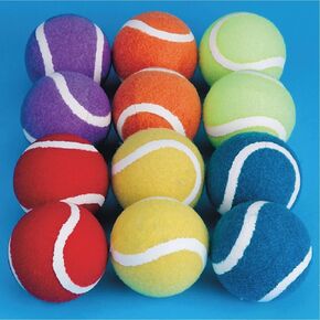 S&S Worldwide Rainbow Spectrum Tennis Balls Pk12